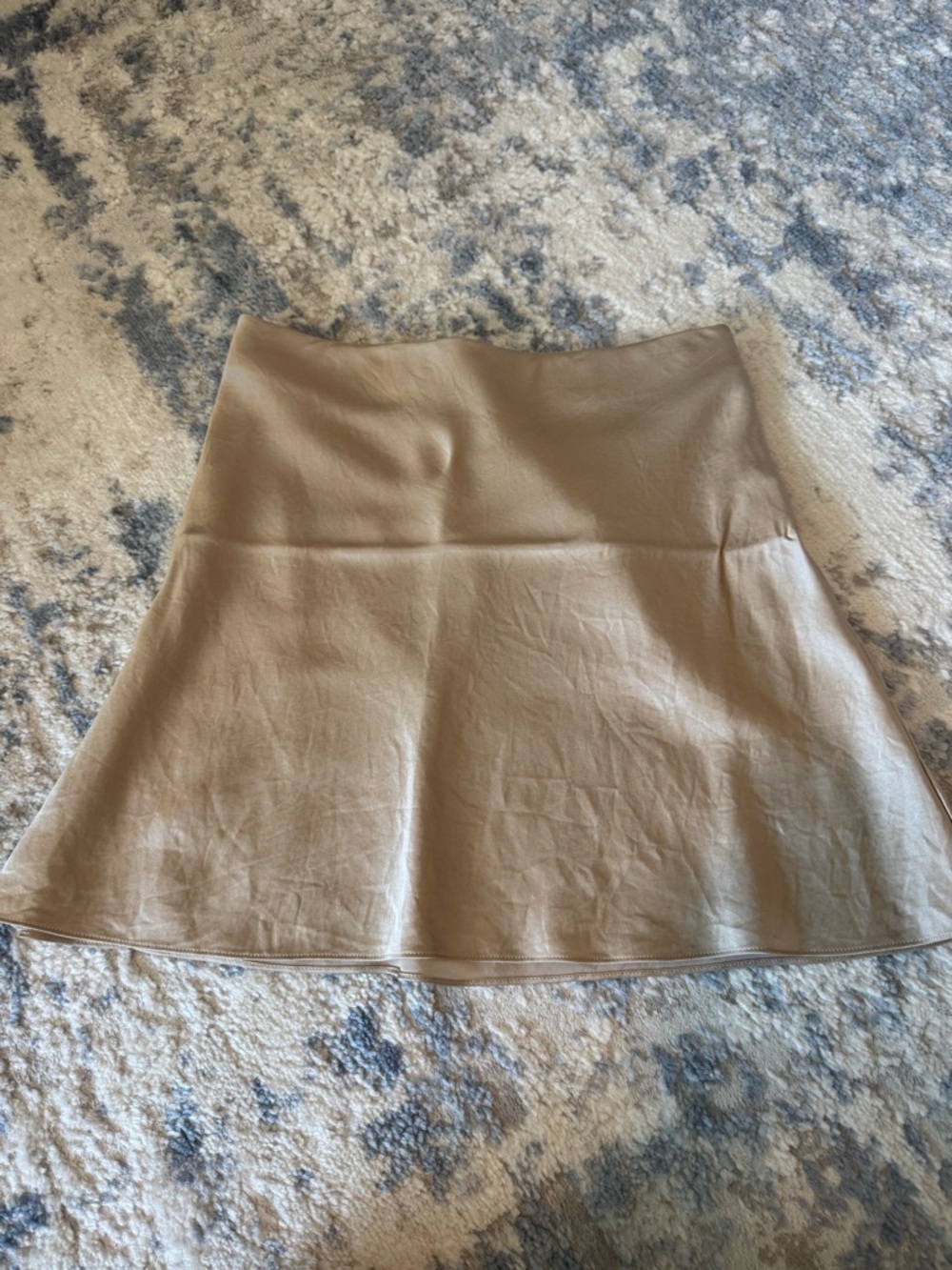 Quince Washable Silk Champagne Mini Skirt